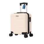 Valise cabine easyjet 45x36x20 cm ? abs rigide l�ger ? 4 roues doubles pivotantes ? blanc - trolley adc ...