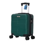 Valise cabine easyjet 45x36x20 cm ? abs rigide l�ger ? 4 roues doubles pivotantes ? vert - trolley adc ...