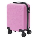 Valise cabine embossée rose 29l avec coque rigide abs roues pivotantes 360° cadenas à code poignée de ... Valise cabine embossée rose 29l avec coque rigide abs roues pivotantes 360° cadenas à code poignée de ...