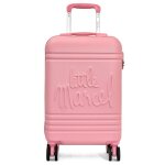 Valise cabine passe - partout rigide 55 cm - rose pale - lm10711p