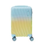 Valise cabine - jet lag - bicolore - jaune et vert - 23 x 34 x 55 cm