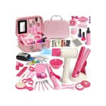 Valise coiffeur et maquillage pour fille - 20 accessoires coiffure srs - jeu de rle salon de beaut ...