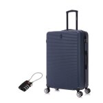 Valise grande taille 75cm 23kg valise celims weekend roues 360 cadenas bleu marine