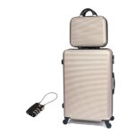 Valise grande taille 75cm 23kg avec vanity valise celims week - end roues 360 cadenas champagne