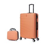 Celims france - valise grande taille 75cm week - end avec vanity valise soute 23kg abs corail