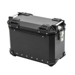 Valise lat�rale moto - bagtecs xw30 - aluminium noir - 30 litres - �tanche et s�curis�e