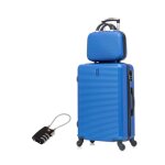 Valise moyenne 20kg 65cm avec vanity valise celims week - end abs cadenas bleu