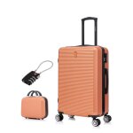 Valise moyenne 20kg 65cm avec vanity valise celims week - end abs cadenas corail