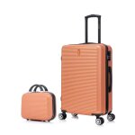 Valise moyenne 20kg 65cm avec vanity valise celims weekend ultra - r�sistant abs cadenas corail