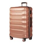 Valise rigide 85cm nice - bemon - rose - abs - 4 roues - tsa - 130 / 142 l
