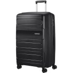 Valise rigide - american tourister - sunside - 77 cm - noir - extensible - 4 roulettes 360