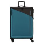 Valise souple american tourister daring dash 77 cm - noir / bleu - 4 roulettes 360 - cadenas tsa