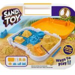 Valisette sable magique 1kg sand toy ? kit diy enfant sable bleu & jaune moules chteaux ustensiles & ...
