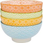 Vancasso natsuki 4pcs bols  riz nouilles soupe bol  miso crales en porcelaine 15. 2 * 15. 2 * 7. ...