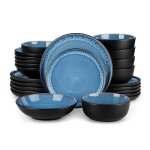 Vancasso vaiselle pla 48 pices assiettes service complet finition mate et forme de bord incurve 12 ...