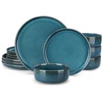 Vancasso vaisselle srie vega 12pcs dpoli  lintrieur et  lextrieur - modifi au four services de ...