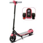 Vankel trottinette �lectrique enfant 6 - 14 ans ? 12 km / h ? rose led display bande lumineuse multicolore ...