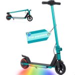 Vankel trottinette �lectrique enfant 6 - 14 ans ? vert ? pliable et l�g�re ? �cran led ? lumi�res led ...