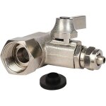 Vanne darrt adaptateur en t 3 / 8 x 3 / 8 x 1 / 4 pour raccord deau rpartiteur en laiton raccord robinet ...