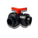 Vanne � bille � trois voies dn25 pn10 - pour piscine et irrigation