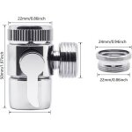 Vanne de d�rivation � trois voies inverseur dadaptateur de douche pi�ces de rechange de robinet de cuisine ...