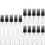 Vaporisateur parfum vide rechargeable - okz - 15 pi�ces - 3ml 5ml 10ml - verre - noir - transport facile ...