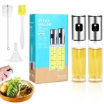 Vaporisateur spray huile cuisine 100 ml x2 pulverisateur dhuile premium pour cuisine et friteuse dair ...