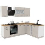 Vario - ensemble de meubles de cuisine d?angle ? 240 x 180 cm ? cachemire & chêne ? plan de travail inclus ... Vario - ensemble de meubles de cuisine d?angle ? 240 x 180 cm ? cachemire & chêne ? plan de travail inclus ...