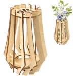 Vase en bois pour bouquet de fleurs puzzle en bois vase en bois pour bouquet roses tulipes tournesols ...