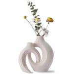 Vase d�coratif - largeight - c�ramique - blanc - moderne - couple amoureux