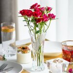 Vases en cristal transparent pour centres de tablevase moderne en verre pour dcorationvase  fleurs ...