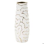 Vase d�coratif mf649 - seven design - blanc - c�ramique - 12x12x295 cm