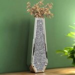 Vase dcoratif en verre - lot de 2 grands vases  poser au sol hauteur 68cm - dcoration pour maison ...