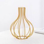 Vase g�om�trique en m�tal vase en verre dor� vases � cadre dart en fer vase tube � essai avec cadre en ...