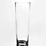 Vase haut en verre transparent forme conique 17x45cm pure