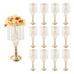 Vase de mariage - vevor - lot de 12 - supports de fleurs de mariage de 49 cm de haut - pour d�ner de ...