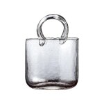 Vase en verre panier  main transparent arrangement de fleurs de salon sac cratif aquarium