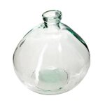 Vase en verre recycl - atmosphera - dame jeanne - d33 cm - transparent - design contemporain