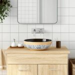Vasque � poser multicolore rond ?41x14 cm c�ramique