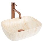 Vasque � poser rea belinda mini lavabo beige