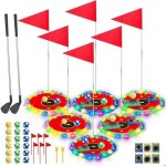 Vatos jeu de golf enfants 2 en 1 avec cibles lumineuses led ? golf & lancer de sacs intrieur / extrieur ...
