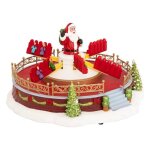 Village lumineux man�ge p�re no�l 25 led multicolore musical - feeric lights & christmas