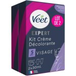 Veet - crème décolorante spéciale visage - 1 étui de 2 tubes de 30 ml - lot de 2 Veet - crème décolorante spéciale visage - 1 étui de 2 tubes de 30 ml - lot de 2