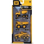 Vhicules de chantier - caterpillar - 82273 - 3 engins mtal - camion benne - btonnire - noir