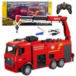 Vhicule radiocommand - huina - camion de pompiers - 1:18 - grue - lumires - eau
