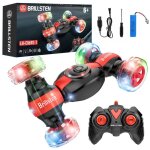 Vehicule radiocommande voiture tlcommande 24ghz 4wd 360 rotation pour enfants 6 + rouge