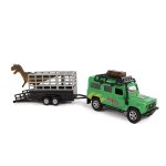 V�hicule tout - terrain - kids globe - 520178 - vert et noir - remorque avec dinosaure - pullback 29 ...