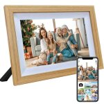 Veidoo cadre photo numrique avec cadre en bois 10. 1 pouces wifi 32 go cran tactile typec app frameo ...