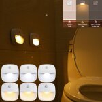 Veilleuse murale led d�tecteur de mouvement 3 pack - �clairage autonome � piles capteur de nuit pour ...