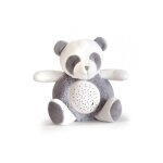 Veilleuse musicale et lumineuse panda gris 20 cm - projection sons nature musique - peluche doudou - ...